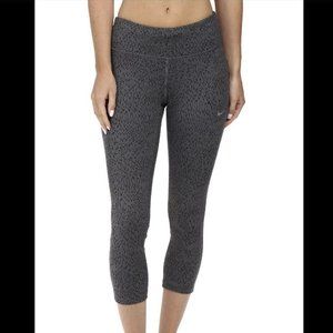 NIKE Dri-Fit Epic Print Running Crop Legging | Gray Black Silver | Size Medium